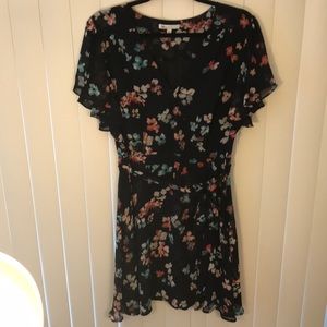 Navy floral dress